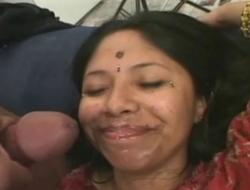 Indian legal age teenager gets sticky jizz all over her face